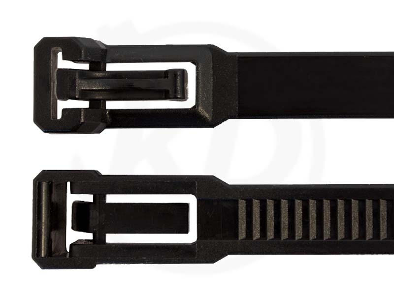 Kabelbinder 7,5 x 200 mm, wiederlösbar, schwarz