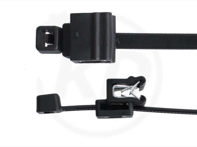 Kabelbinder mit Edge-Clip, 4,8 x 200 mm, schwarz