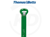 T & B - Kabelbinder mit Stahlzunge, 4,8 x 186 mm, grün, 1000 Stück