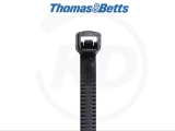 T & B - Kabelbinder mit abklemmbarem Ende, 4,7 x 181 mm, schwarz, 50 Stück