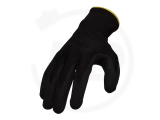 Polyester gloves with PU coating, black, size 9