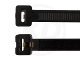 7.6 x 780 mm Kabelbinder mit Metallzunge, schwarz, 100 Stck
