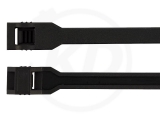 6 x 180 mm Kabelbinder mit Flachkopf, schwarz, 100 Stück
