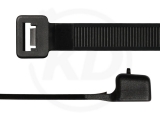 9,0 x 780 mm Kabelbinder, wiederlsbar, schwarz, 100 Stck