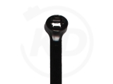 7.5 x 360 mm cable ties with double metal tongue, black, 100 pieces