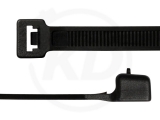 4,8 x 160 mm Kabelbinder, wiederlösbar, schwarz 100 Stück